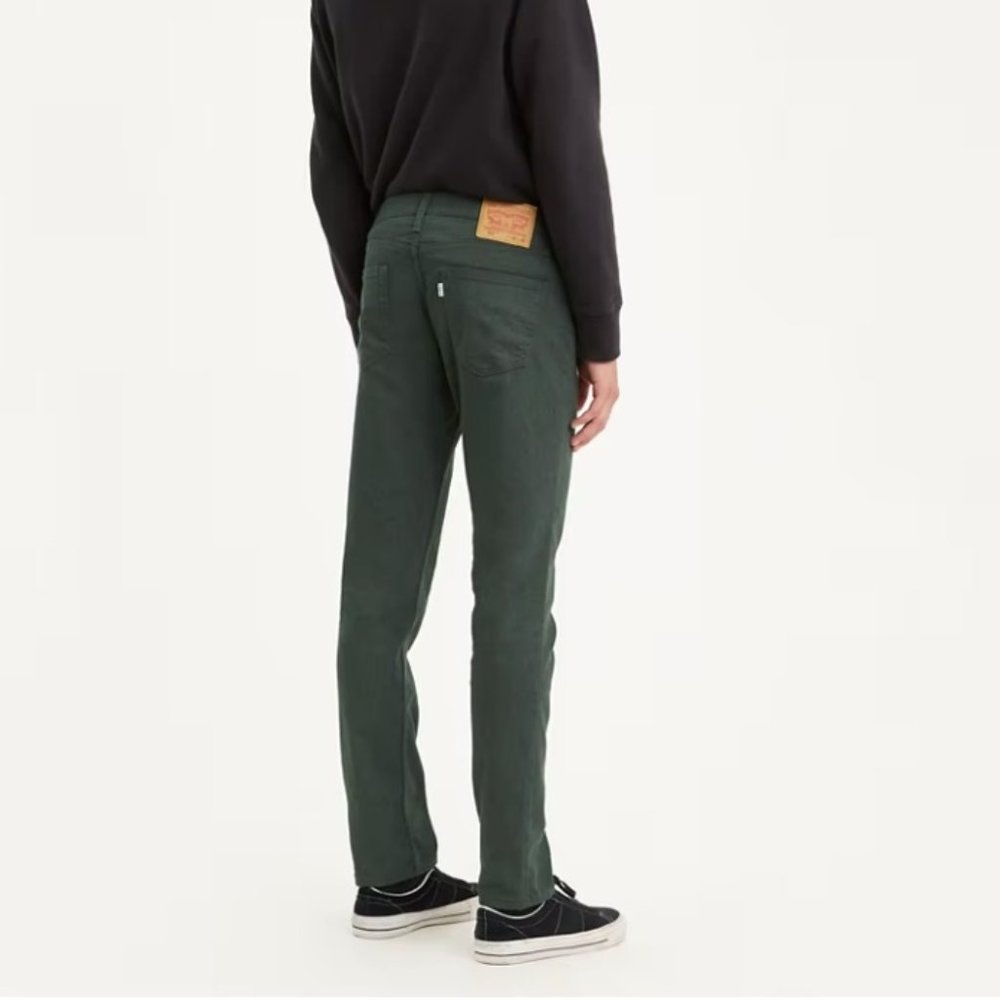 Men's Levis 511 Slim Fit Flannel Jeans Dark Green